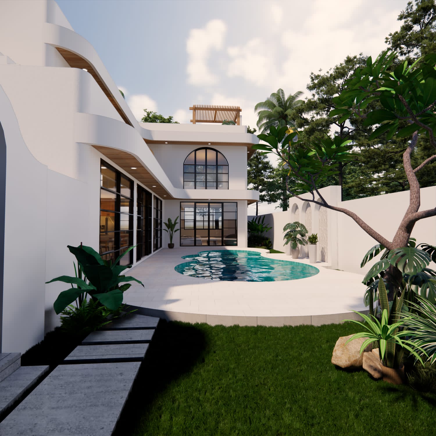 FOR SALE 3-BEDROOM BOHO VILLA WITH ROOFTOP AND POOL IN CEMAGI BALI BE-433 